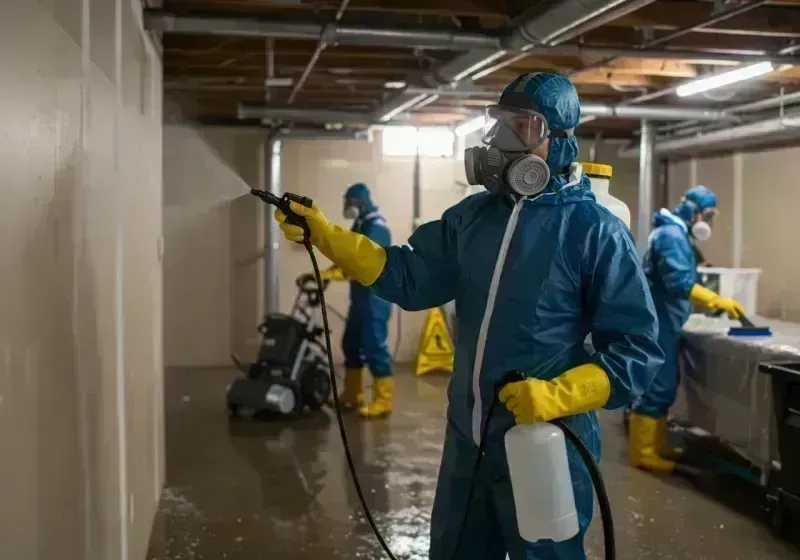 Basement Sanitization and Antimicrobial Treatment process in Hurstbourne, KY